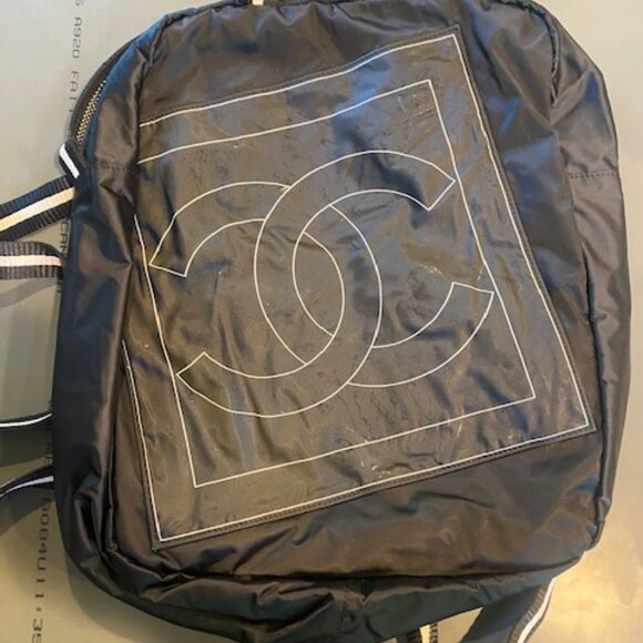 Chanel Black CC Logo Sports Lin Backpack Convertible Tote Bag 5cas928 main image 4